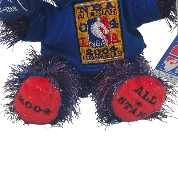 2004 NBA All-Star Game Los Angeles Plush Blue Red Vintage Bear Collectible - Picture 3 of 5